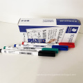 Fine and fiber tip big volume refiilable smooth colored whiteboard marker set